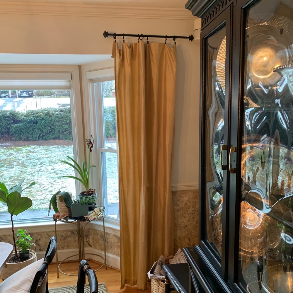 Silk dupioni window panels